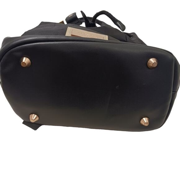 Yoga Tote Backpack VERSACE Parfum Gold LOGO BLACK Drawstring Bucket Zucca - Picture 16 of 16